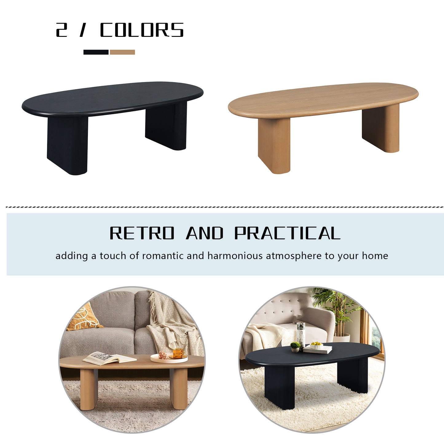 Centerville Modern Tapered Black Coffee Table
