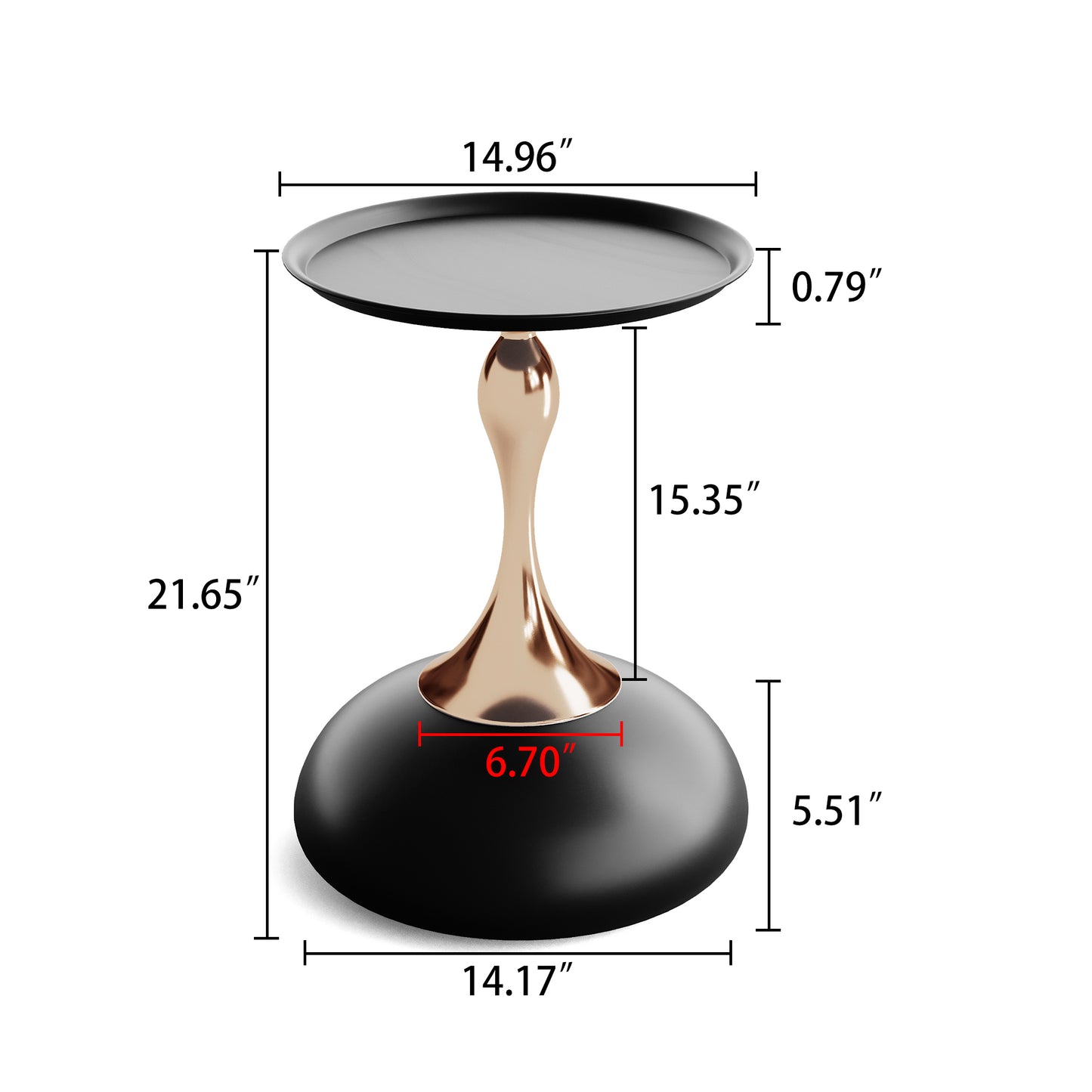 Centerville Contemporary Iron End Round Side Table
