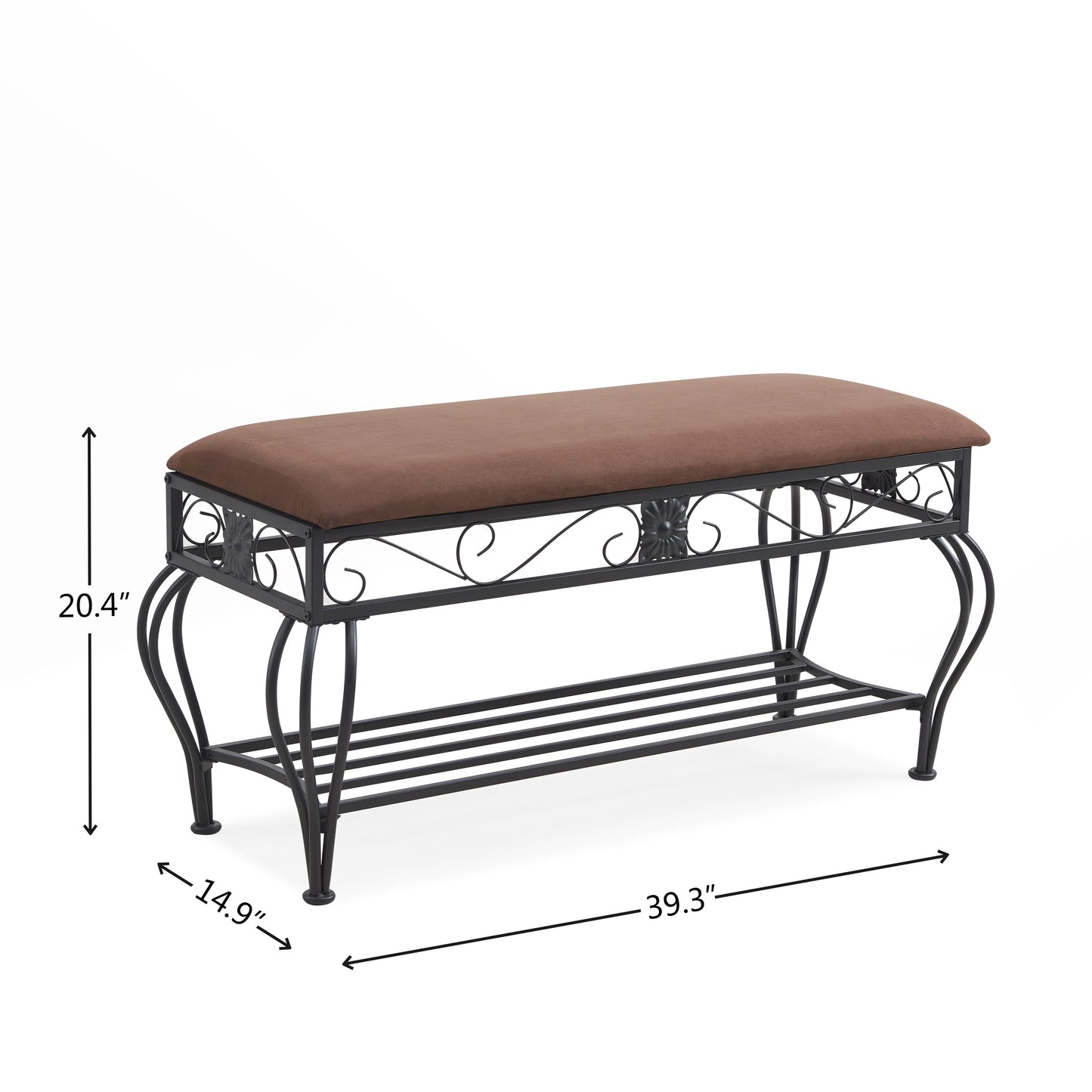 Justo Industrial Rustic Shoe Bench