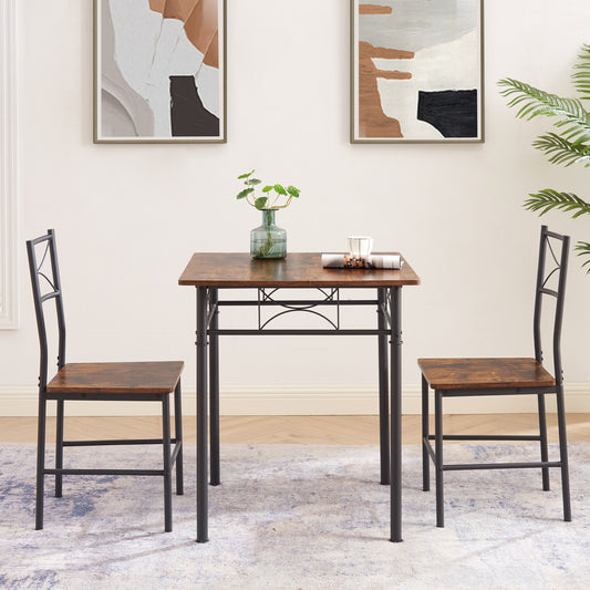 Marites Mid-Century Retro 3-Piece Dining Table Set