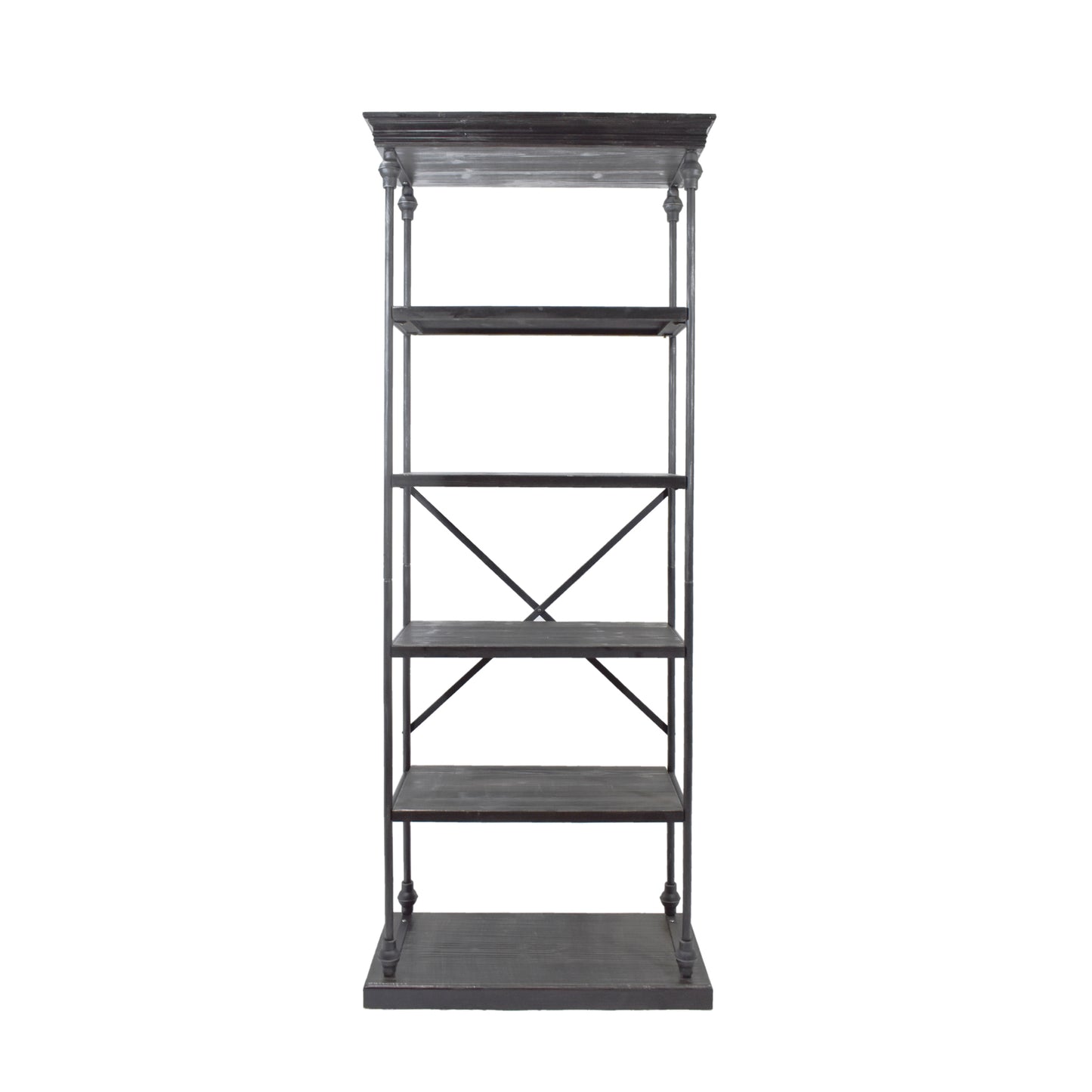 Ghivi Modern Metal Pipe shelf fir wood