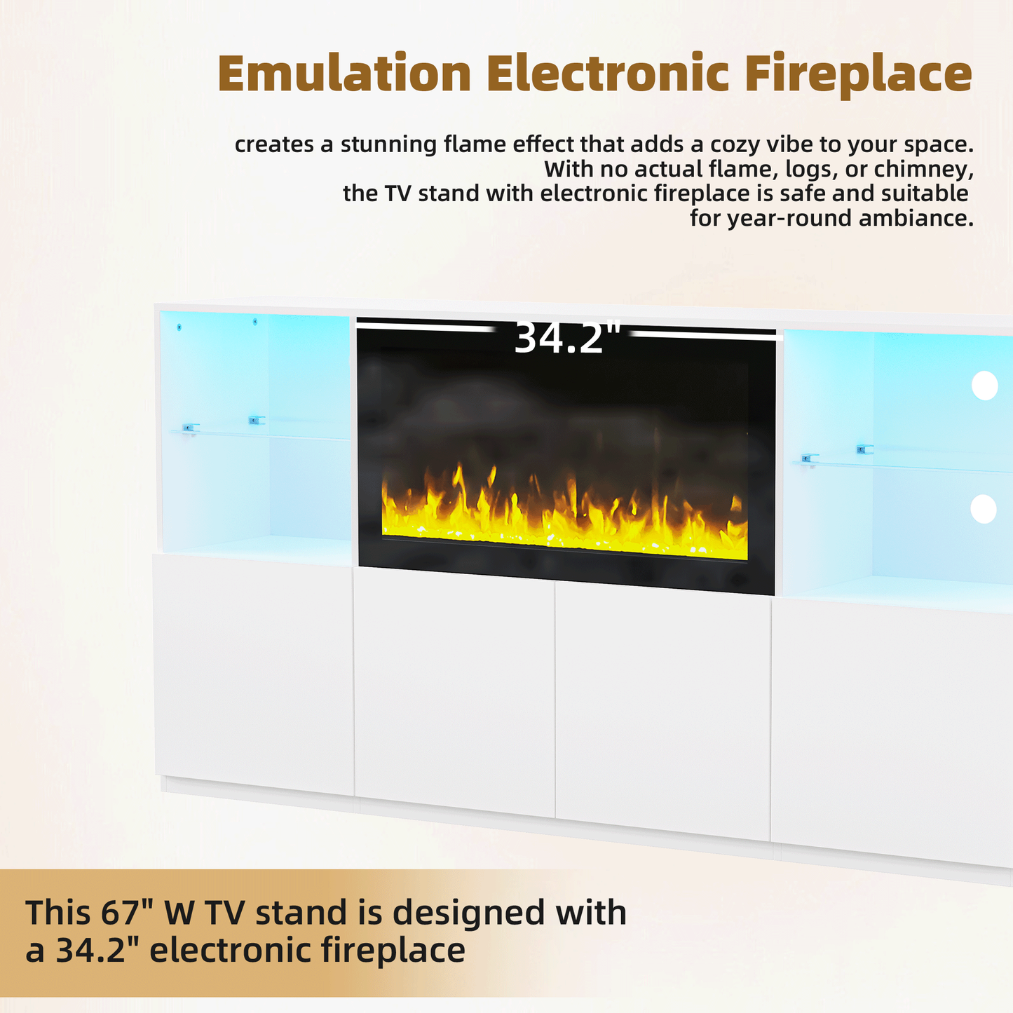 Eda Modern High Gloss Entertainment Center