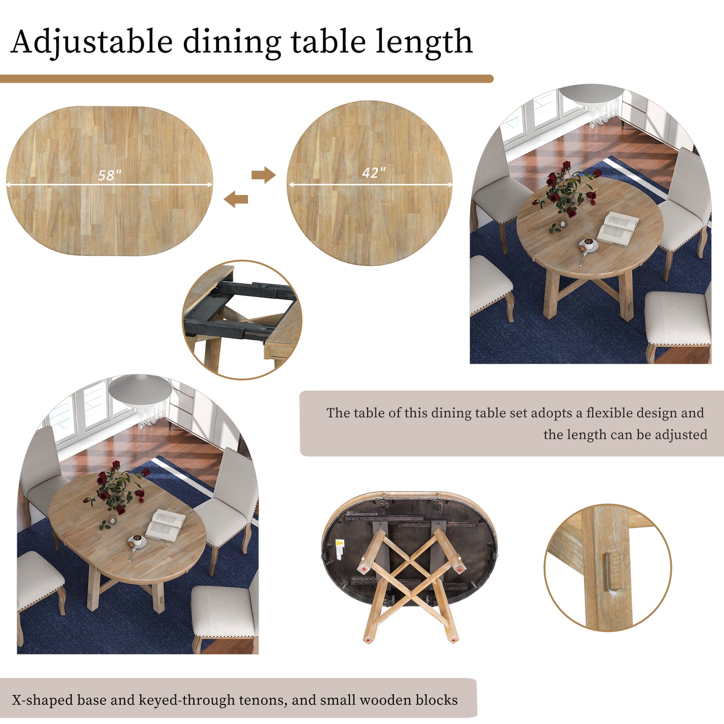 Fitch Craftsman Farmhouse Extendable Table