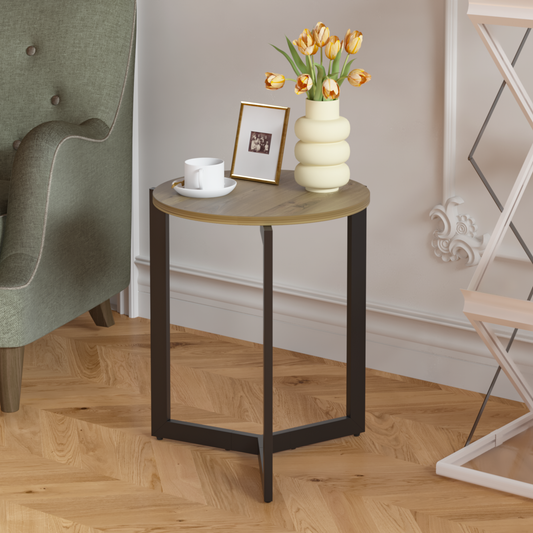 Bartholomew Modern Round Metal Accent Table