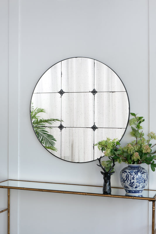 Silverleaf Traditional Antique Glass Wall Mirror