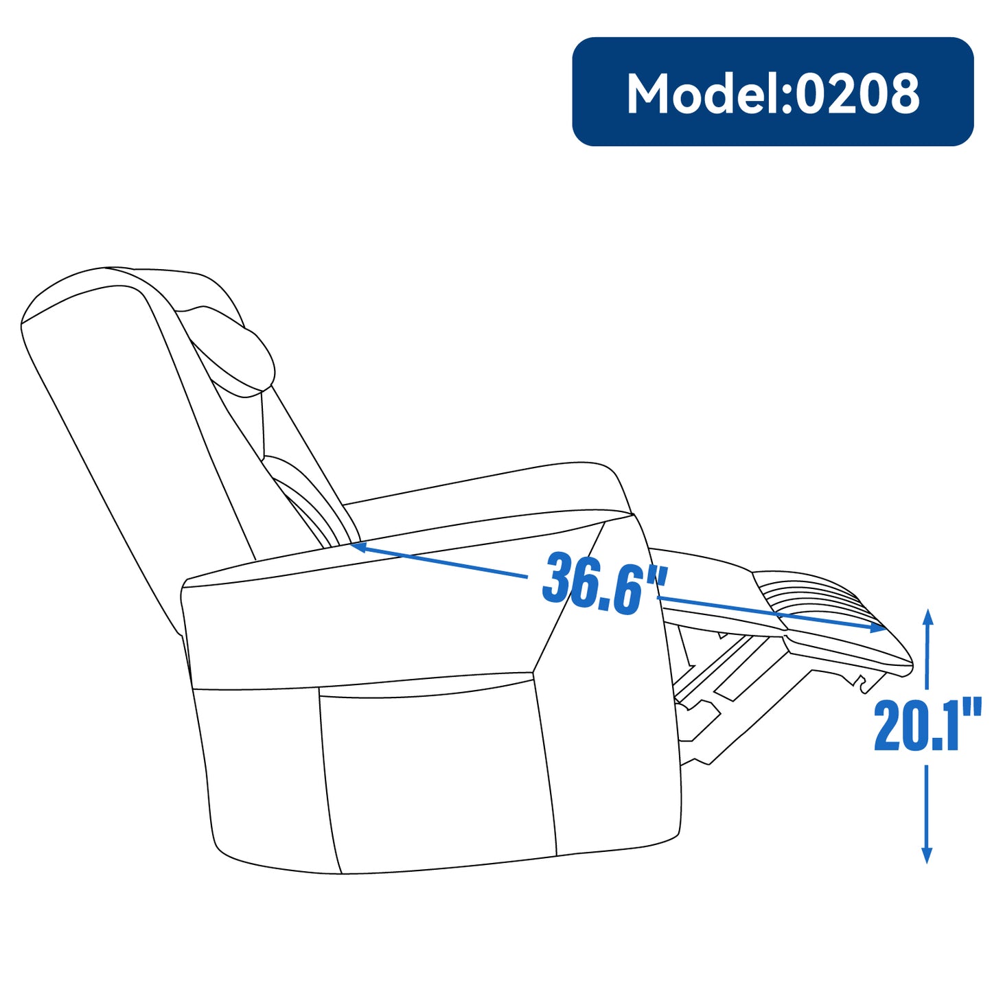 Oakridge Modern Leatheraire Swivel Recliner Chair