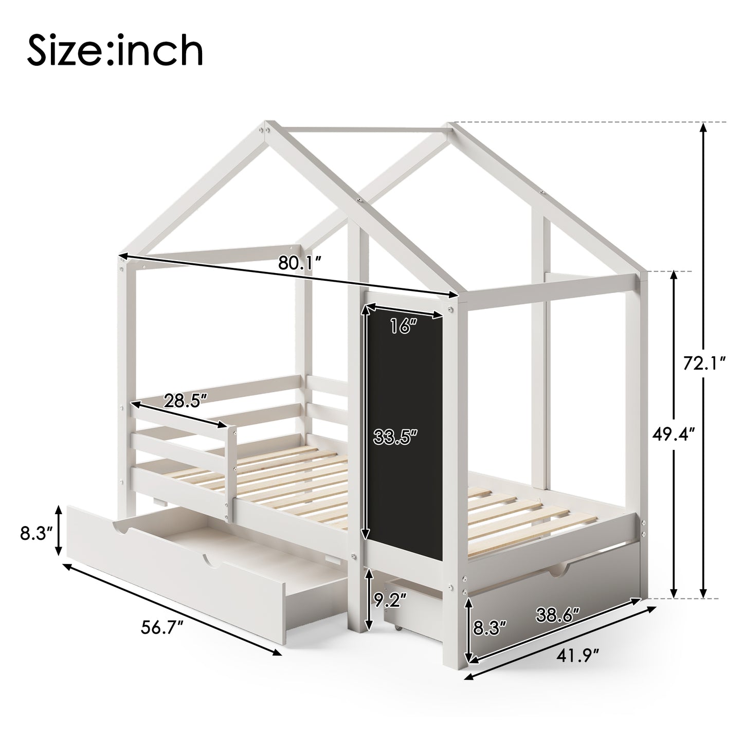 Elmcrest Craftsman Twin House Bed