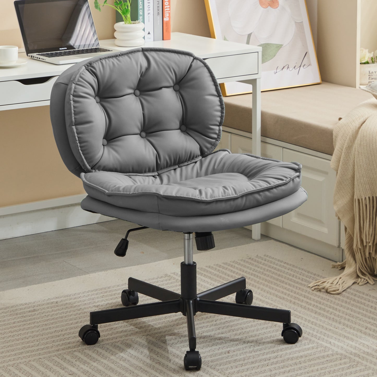 Fitch Mid-Century Armless Fiber  Desk Chair
