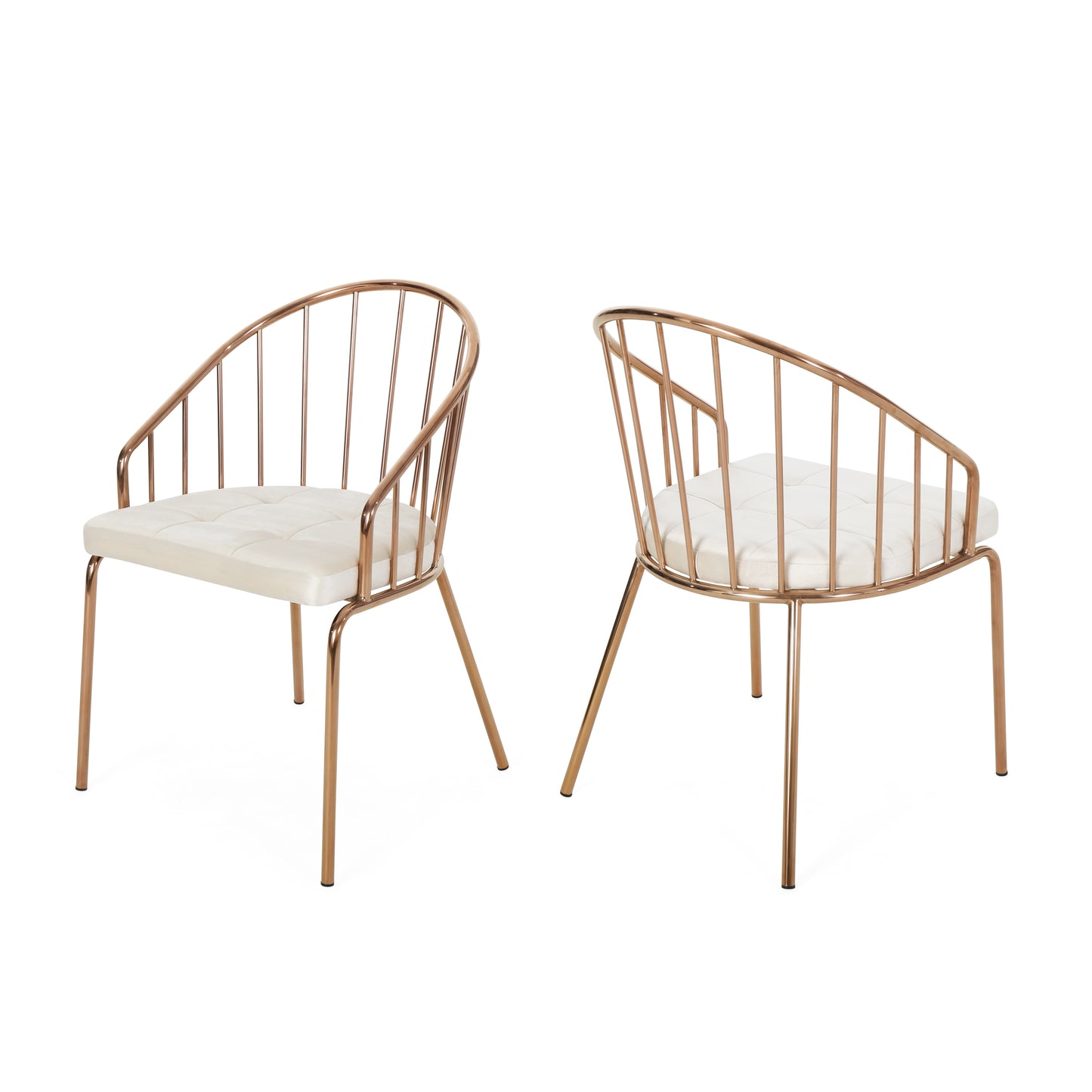 Niles Contemporary Steel Frame Velvet Dining Chair