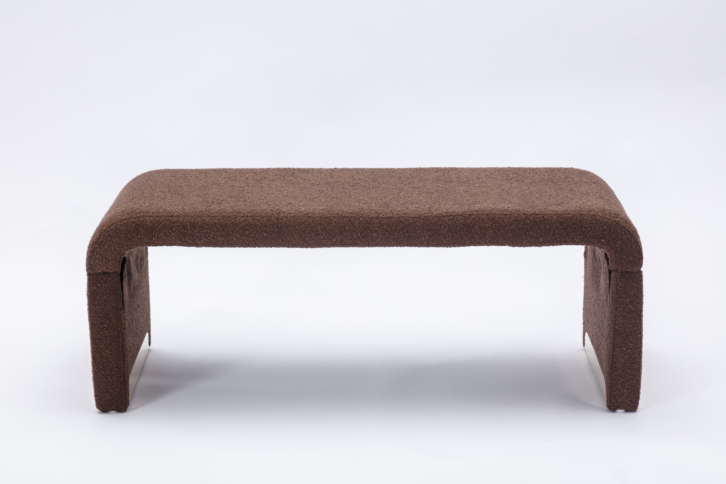 Fremont Mid-Century Boucle Fabric Ottoman Bench