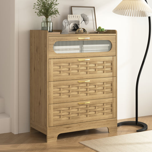 Napa Modern Wood 4 Drawer Dresser