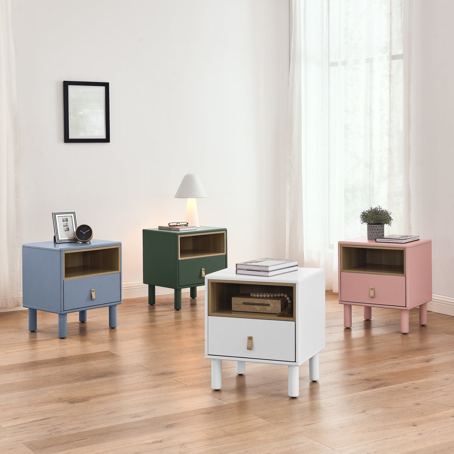 Jiron Modern Compact Drawer Table