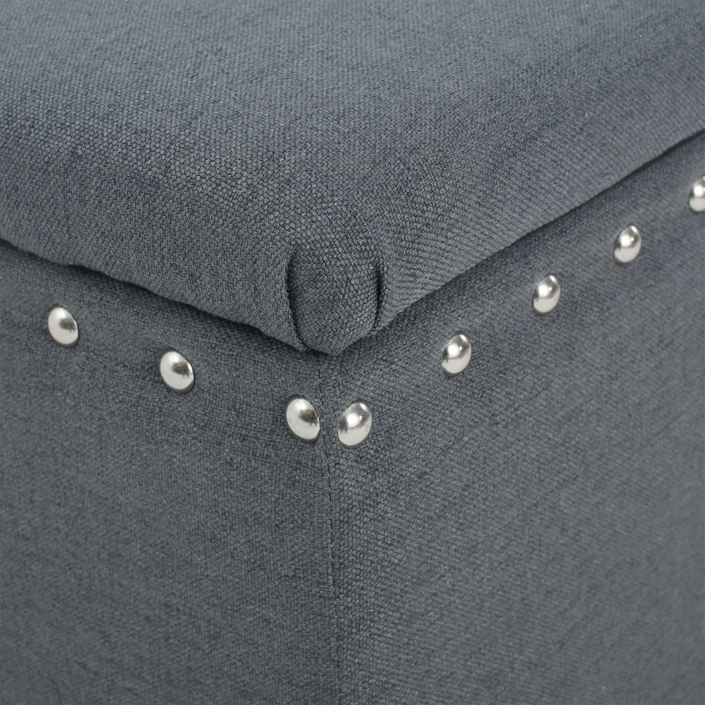 Mission Contemporary Velvet Storage Ottoman