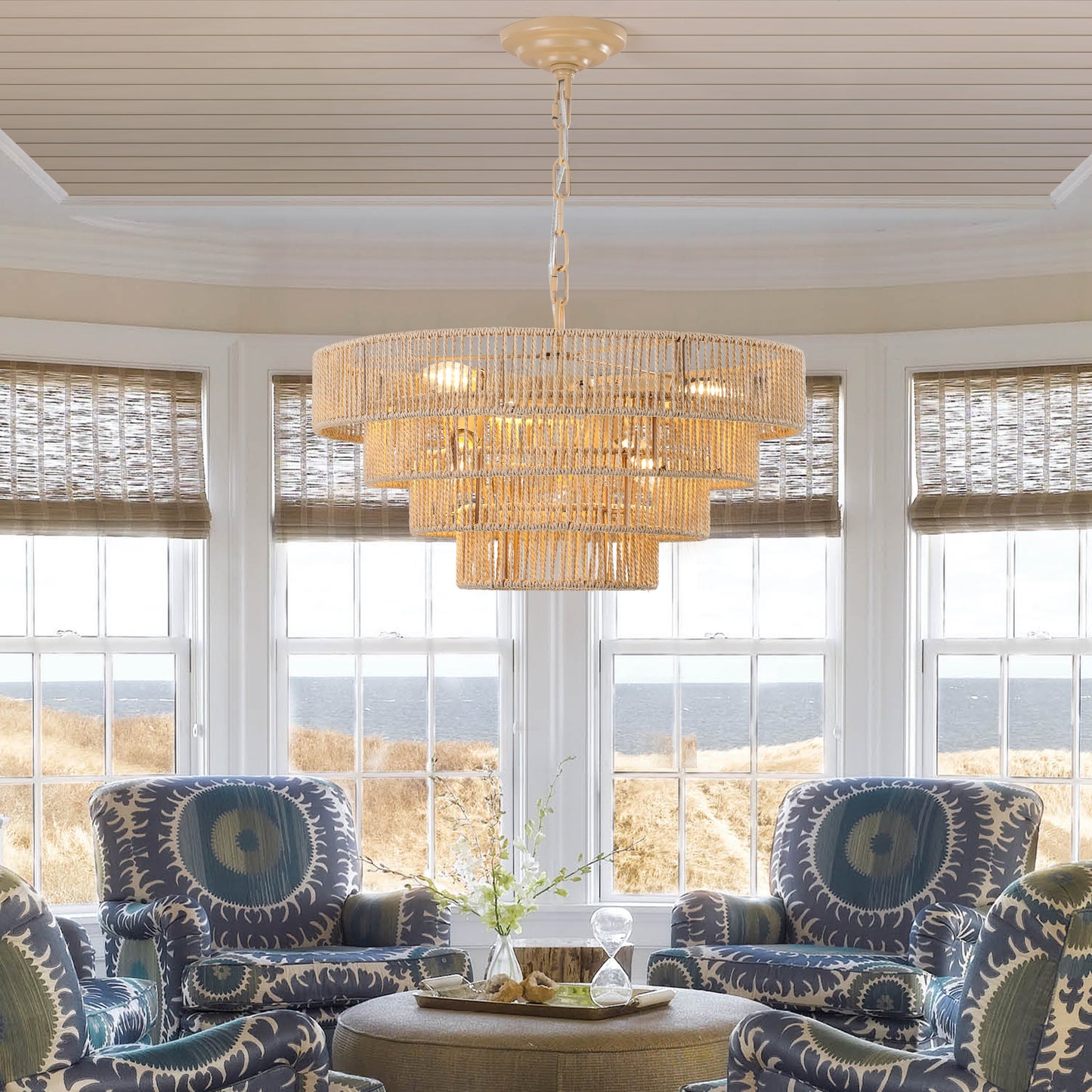 Fitch Modern Rattan Pendant Light