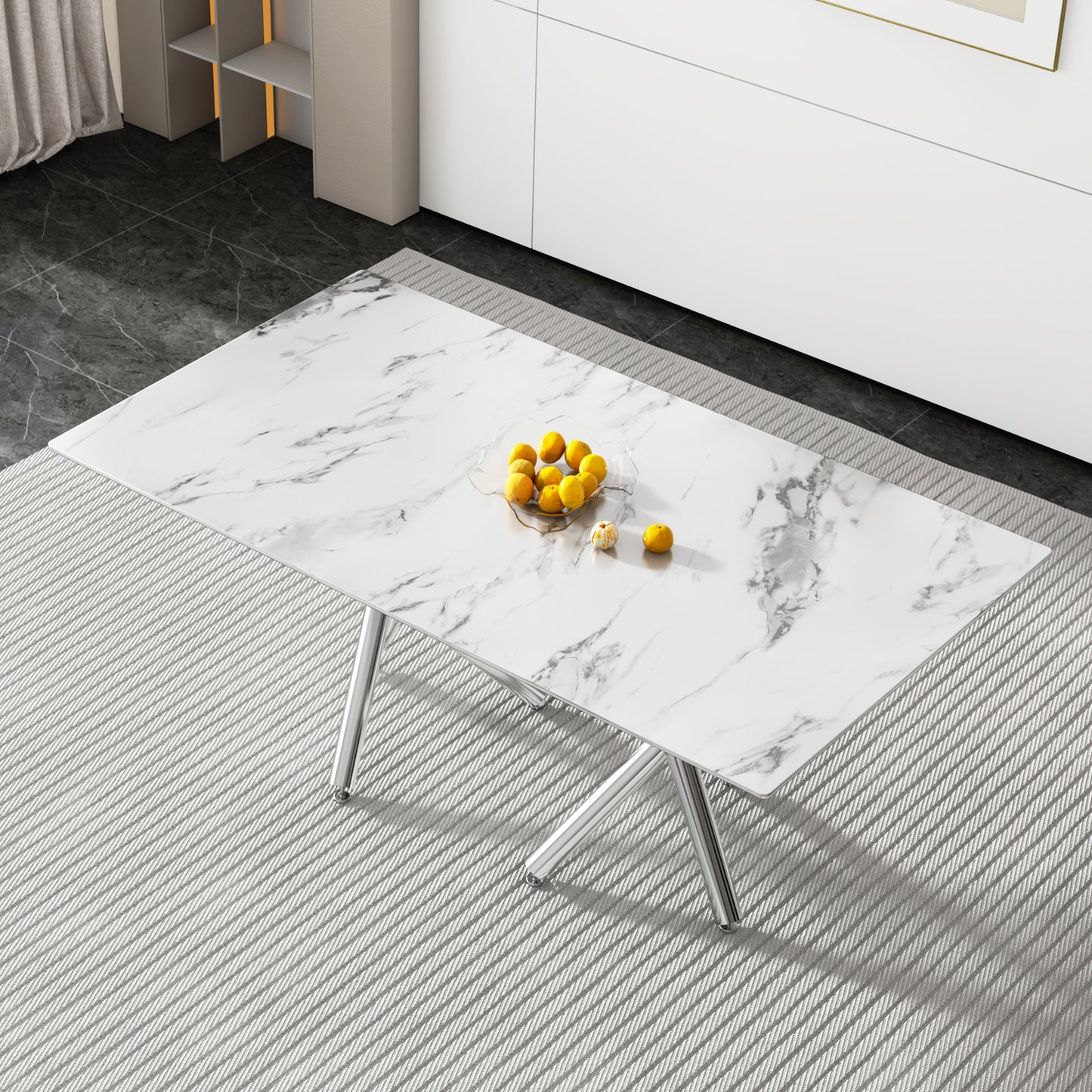 Emery Modern Glass Dining Table
