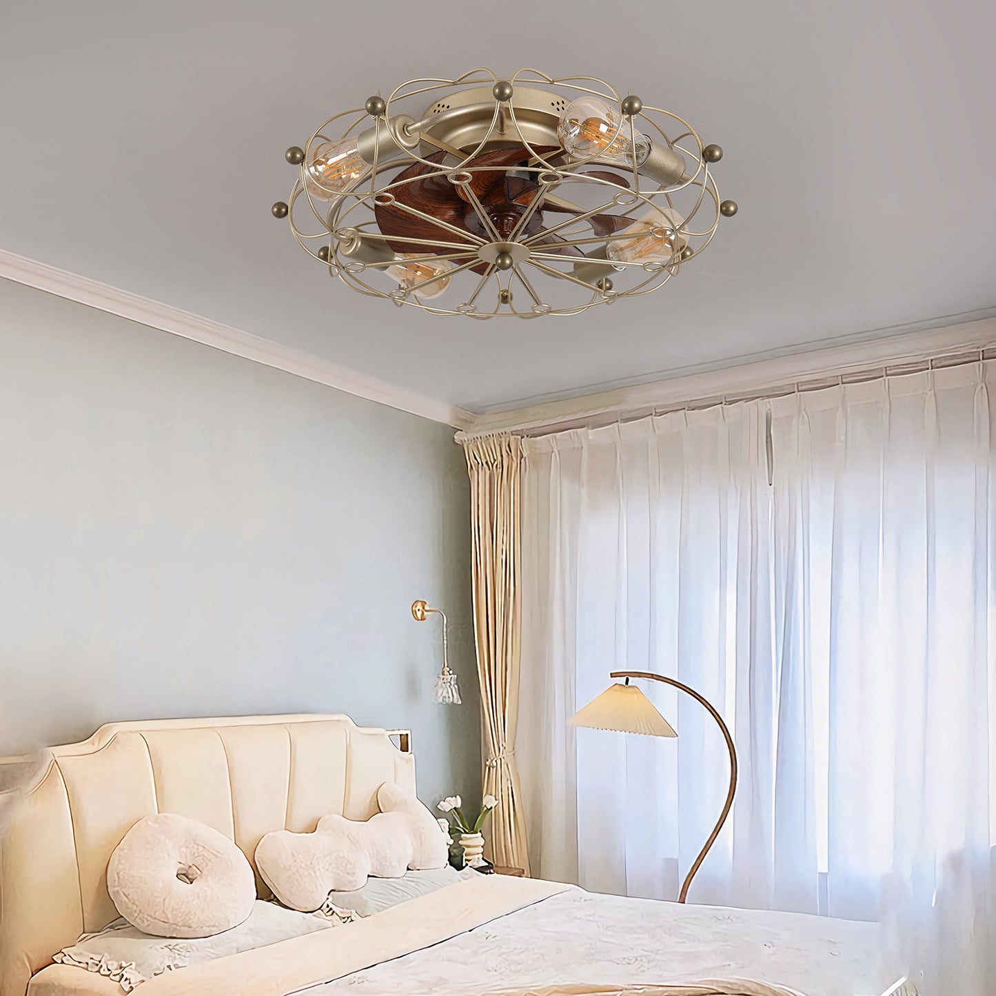 Napa Modern Caged Low Profile Fan Lights