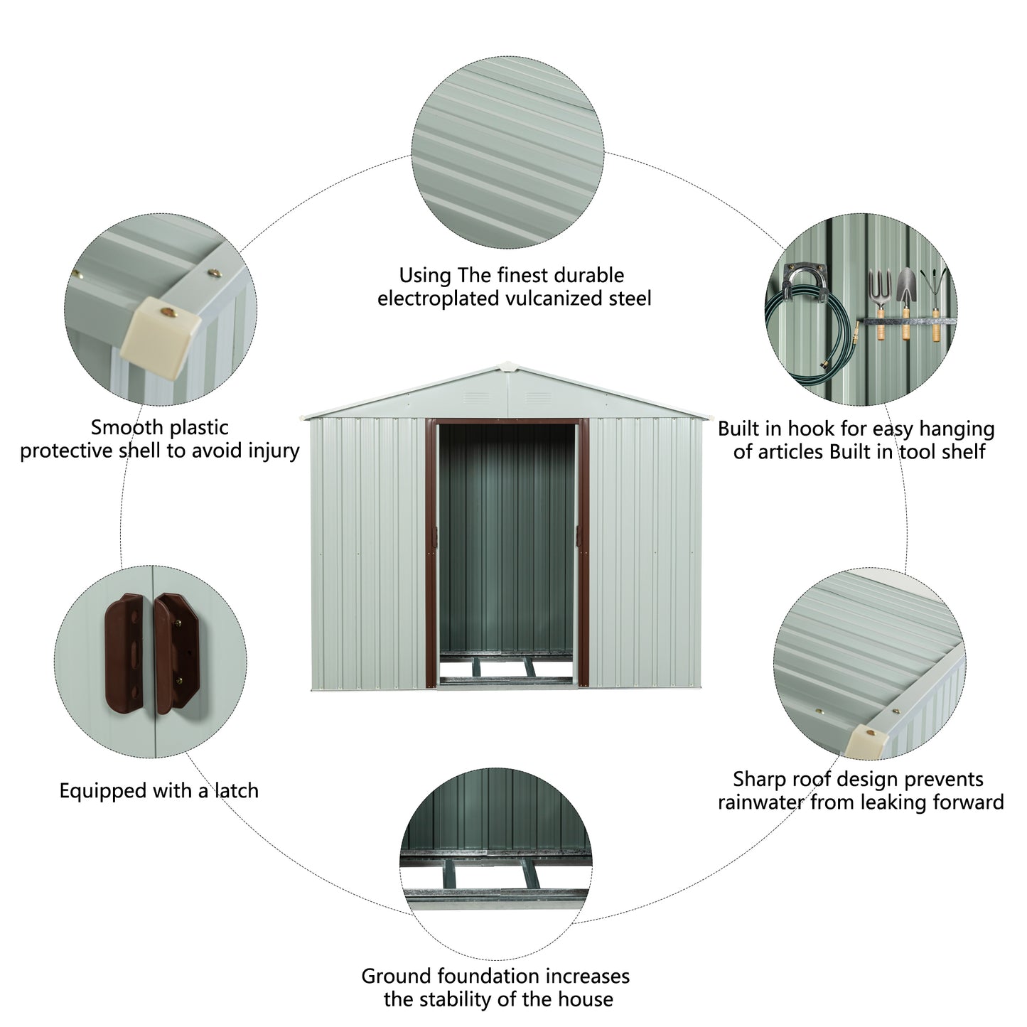 Ghivi Industrial Metal Storage Shed