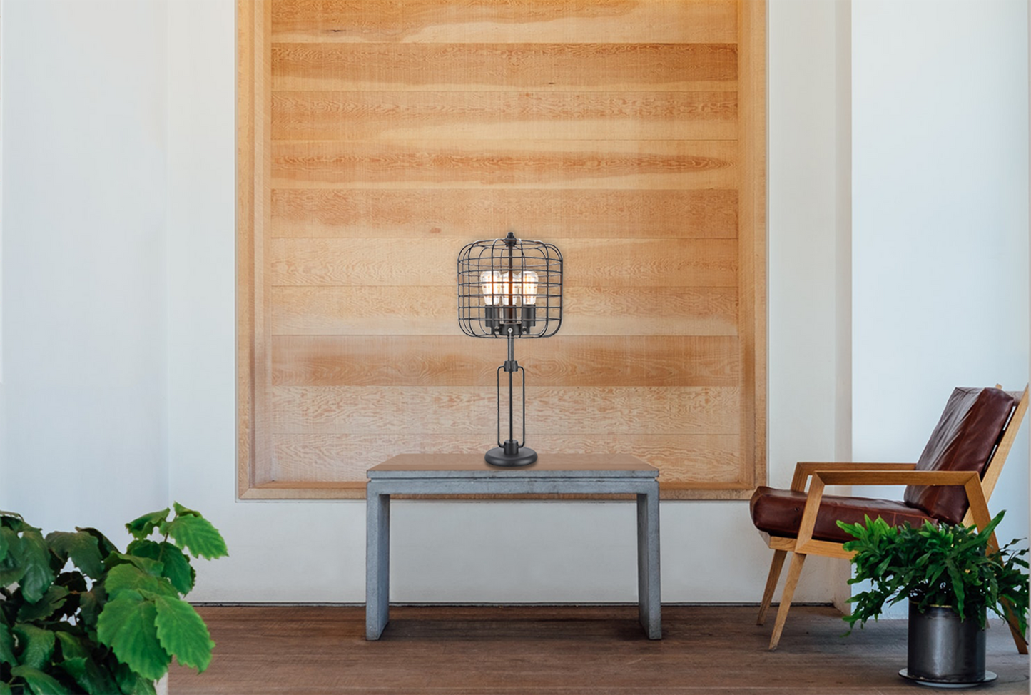 Irvington Industrial Wire Cage Table Lamp