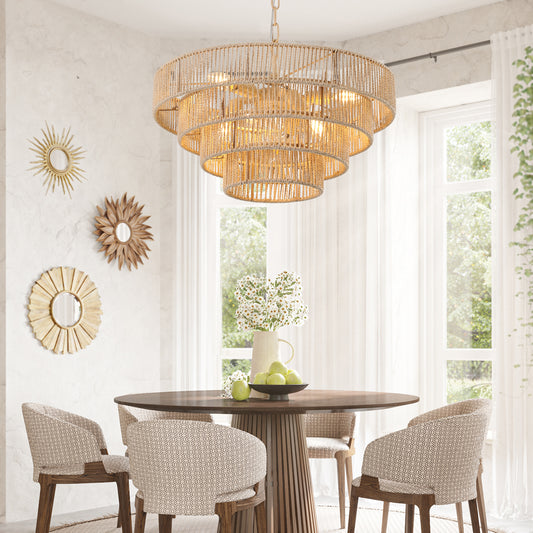 Fitch Modern Rattan Pendant Light