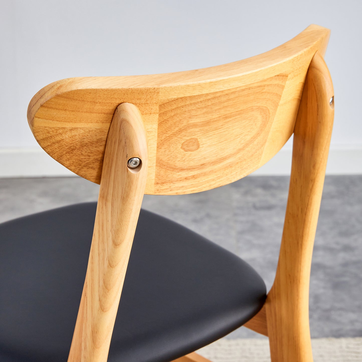 Eda Mid-Century Solid Wood Dining Chair