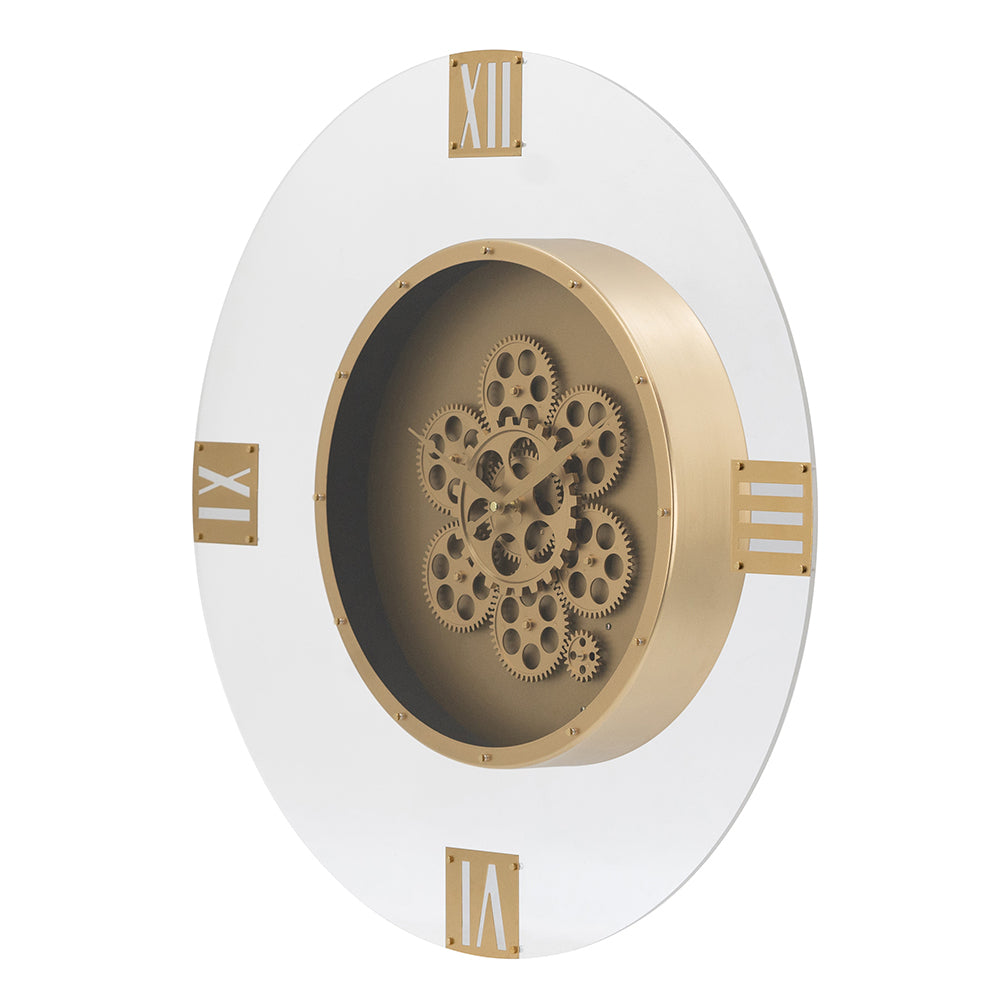 Cleo Contemporary Velvet Round Clock