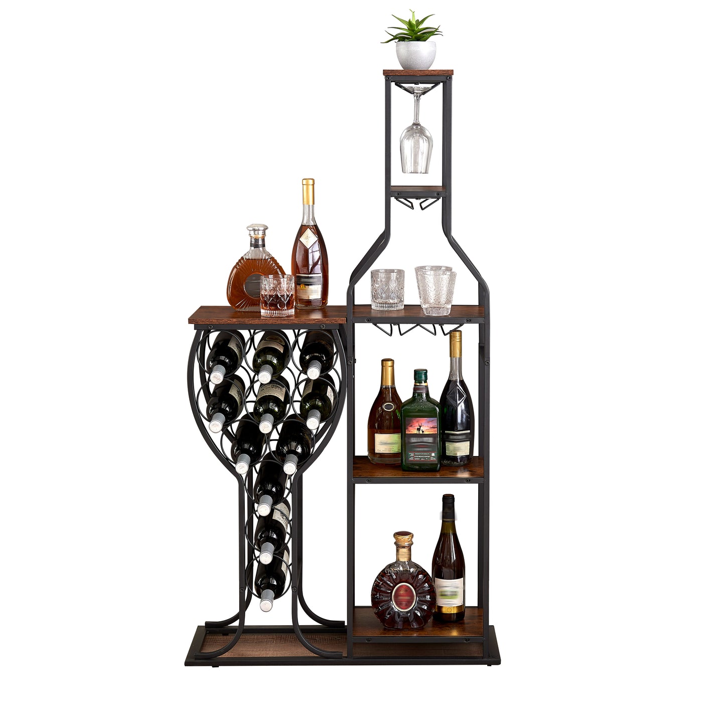 Luz Industrial Standing Wine Rack