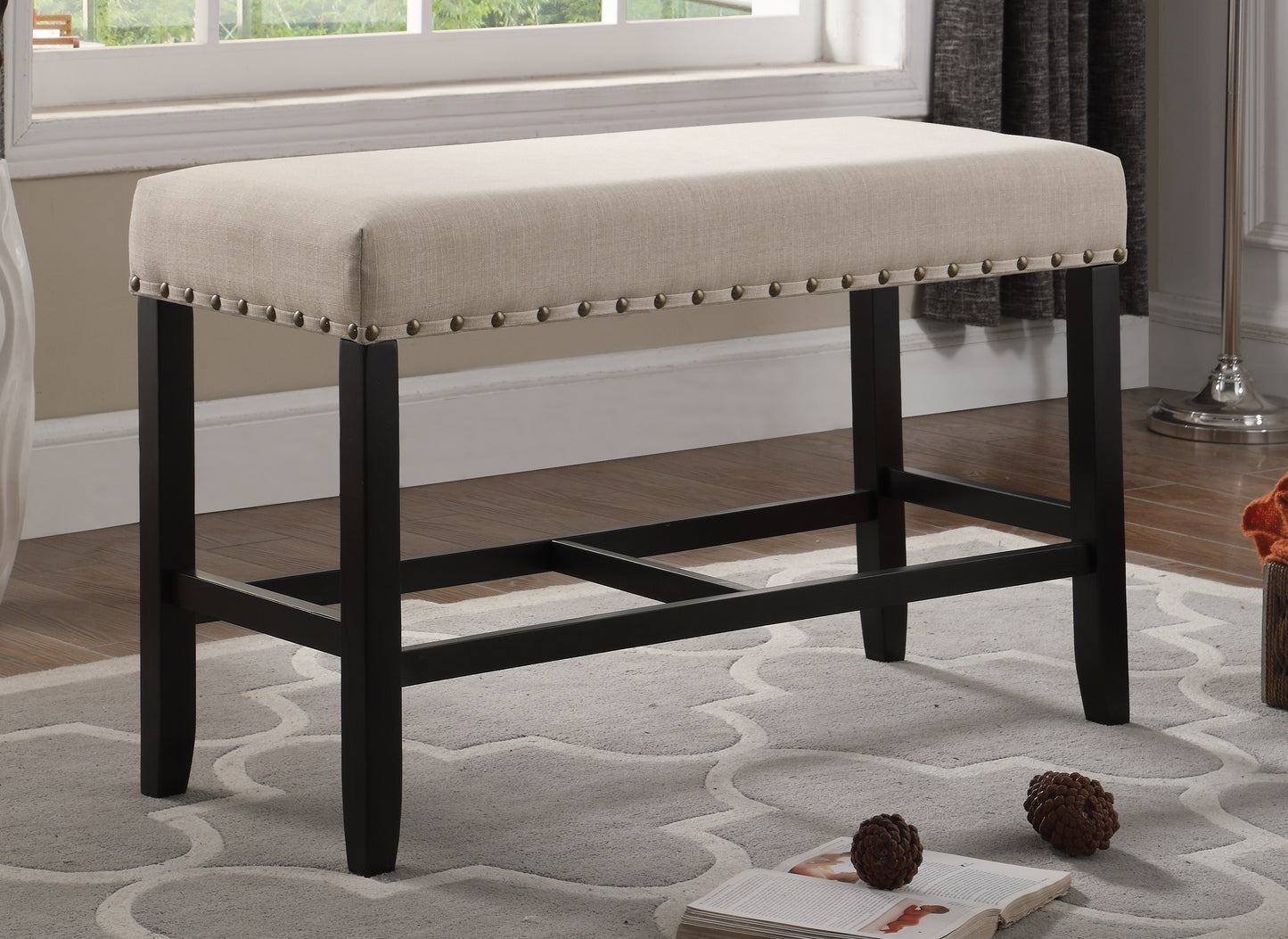 Silverleaf Contemporary Fabric Dining Bench