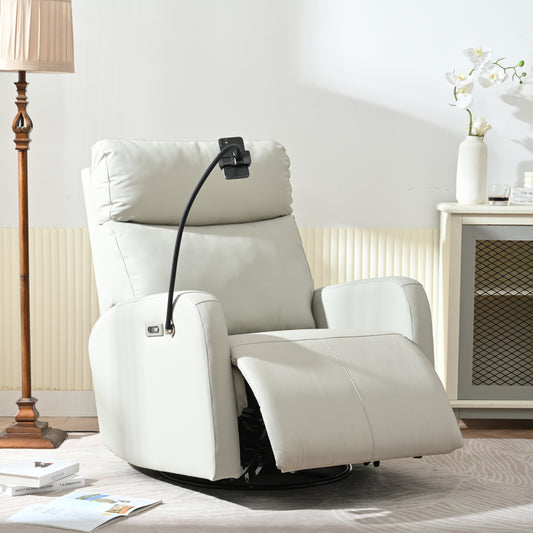 Ghivi Contemporary Power Swivel Rocker Recliner Chair with USB Ports