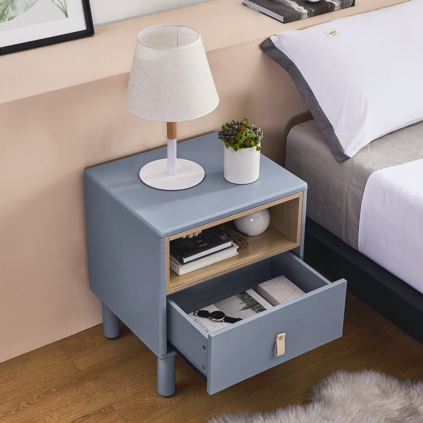 Jiron Modern Compact Drawer Table