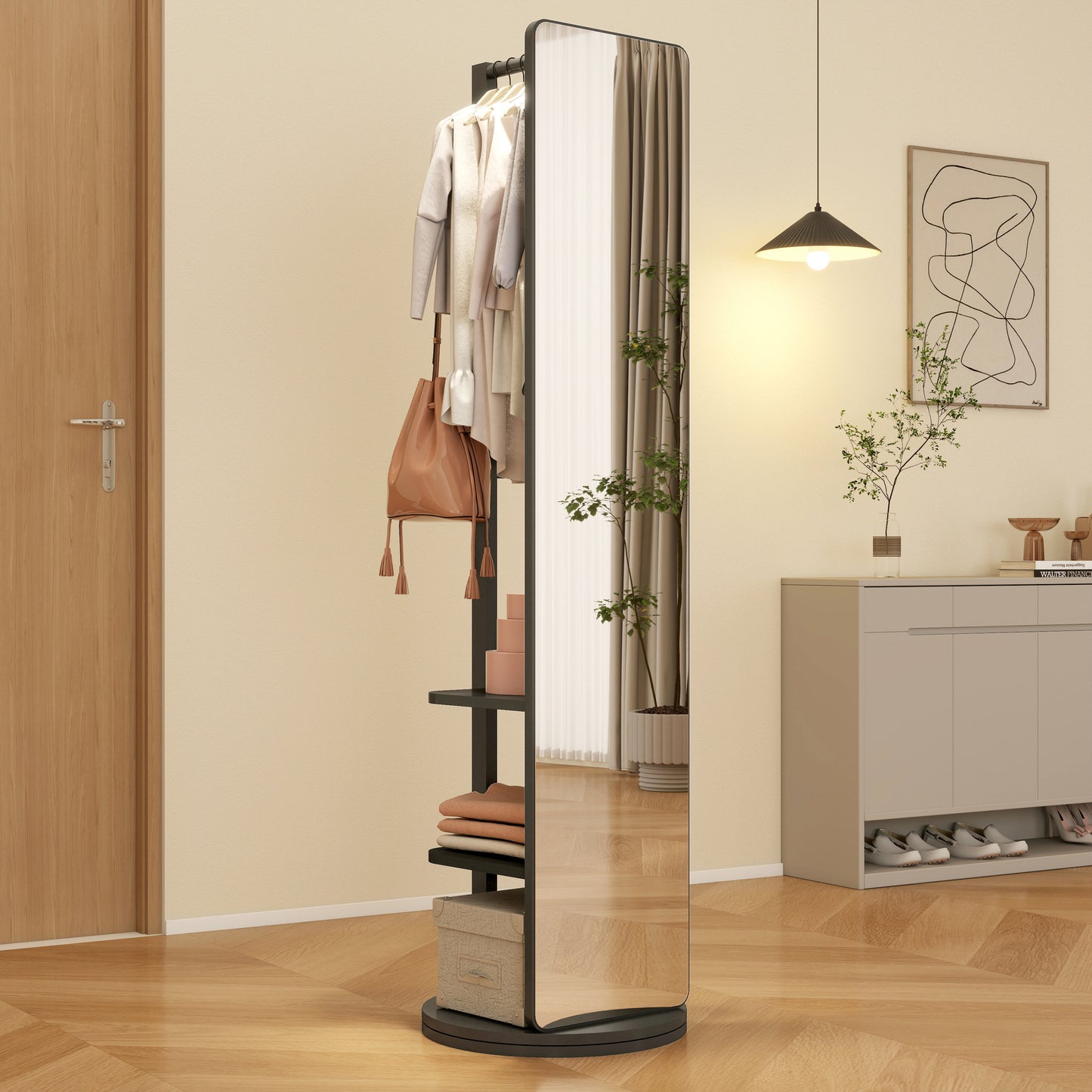Sonoma Modern Wood Full-Length Mirror