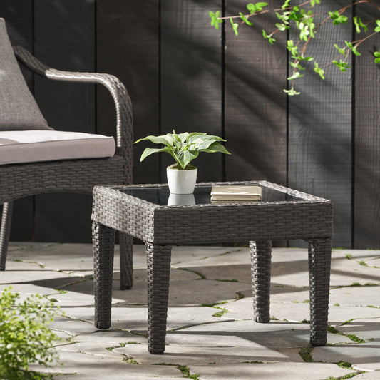Calista Contemporary Antibes Wicker Accent Table