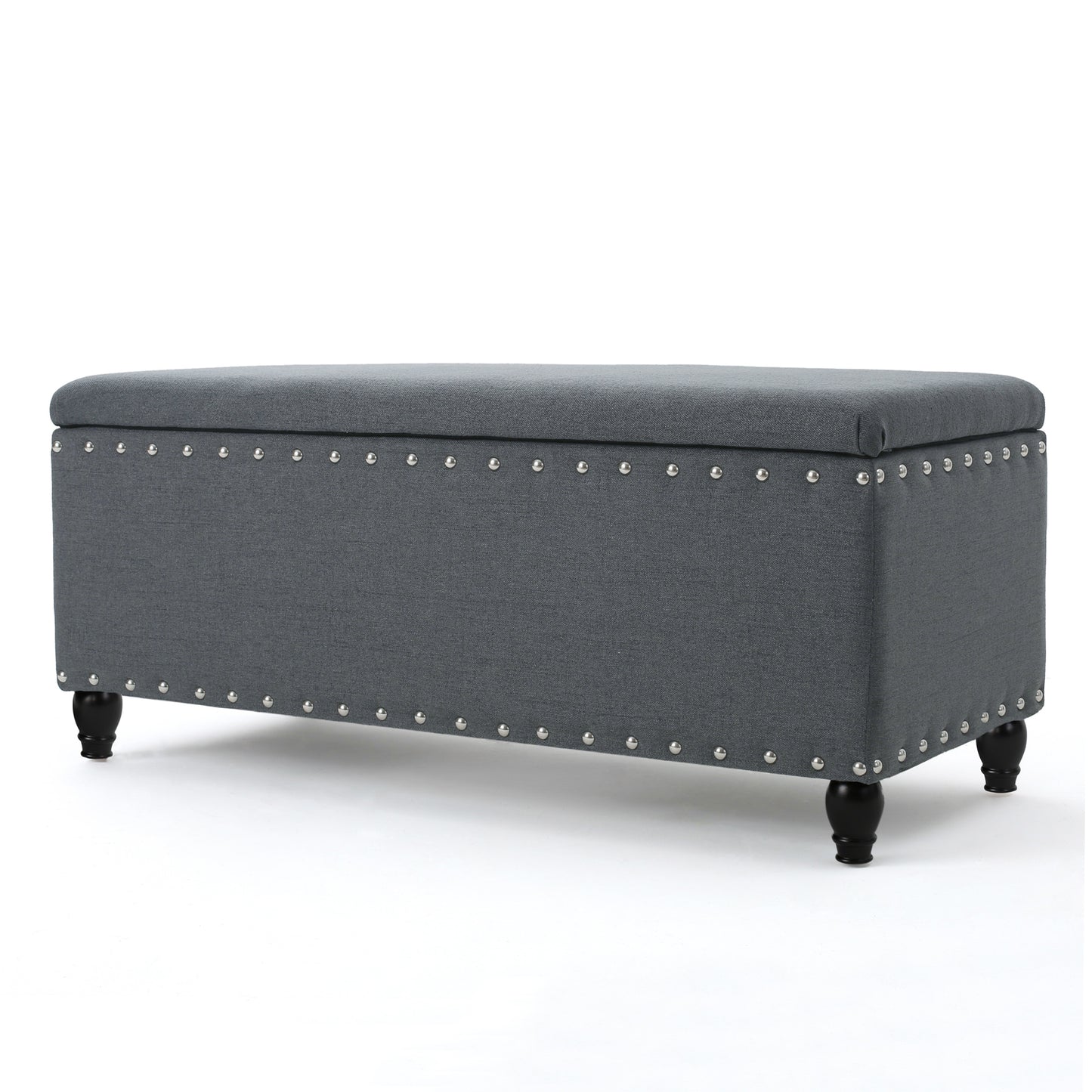 Mission Contemporary Velvet Storage Ottoman
