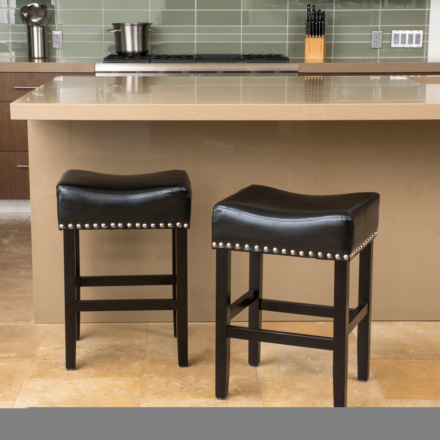 Marcel Modern Leather Counter Stools