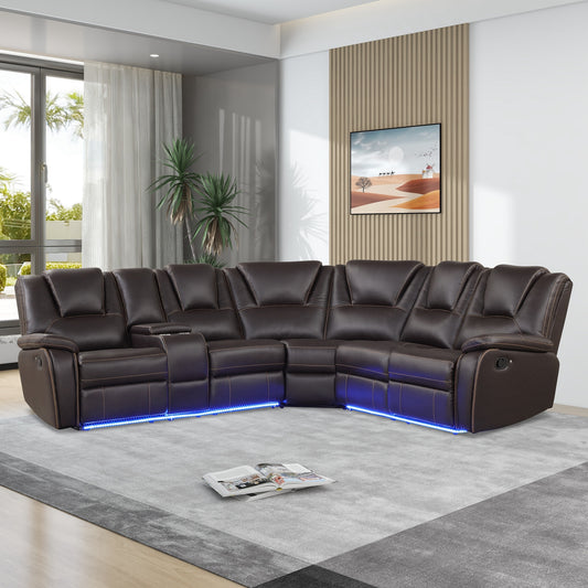 Silverleaf Modern Leather Recliner Sofa