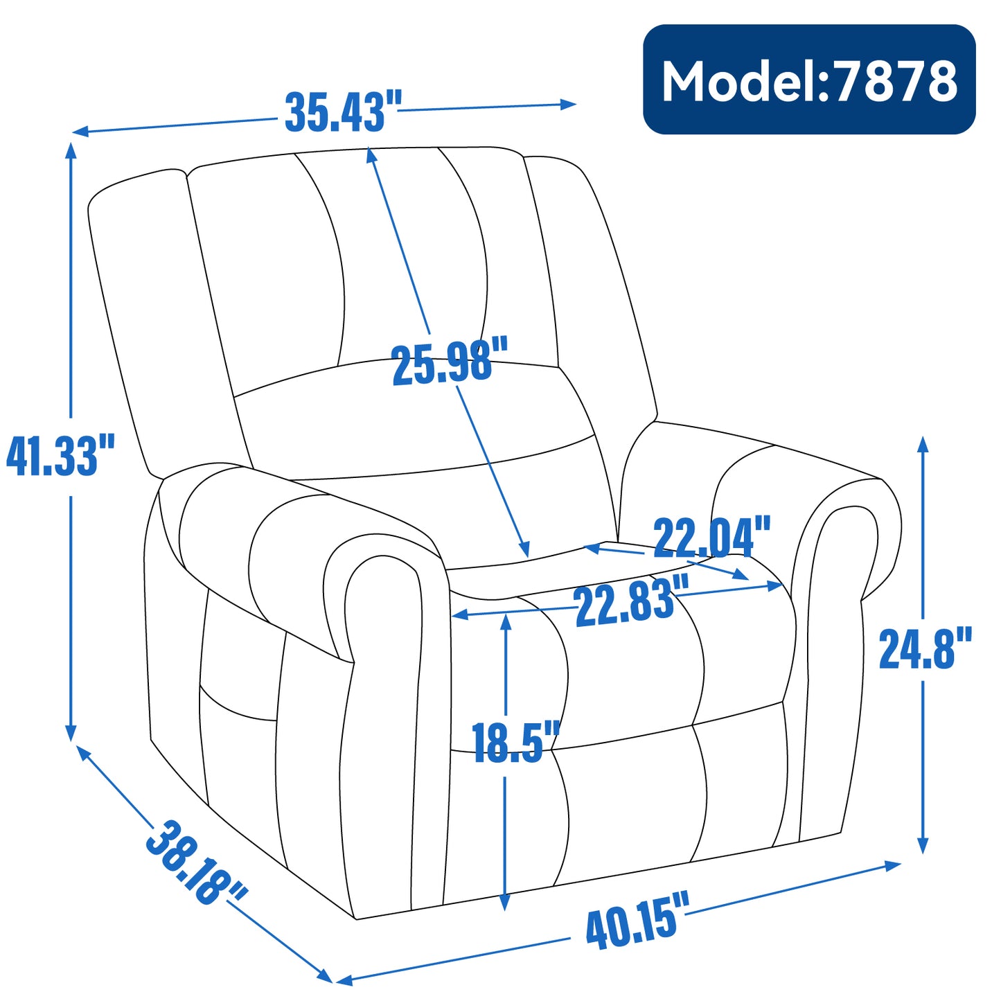 Sonoma Modern Genuine Leather Recliner Chair