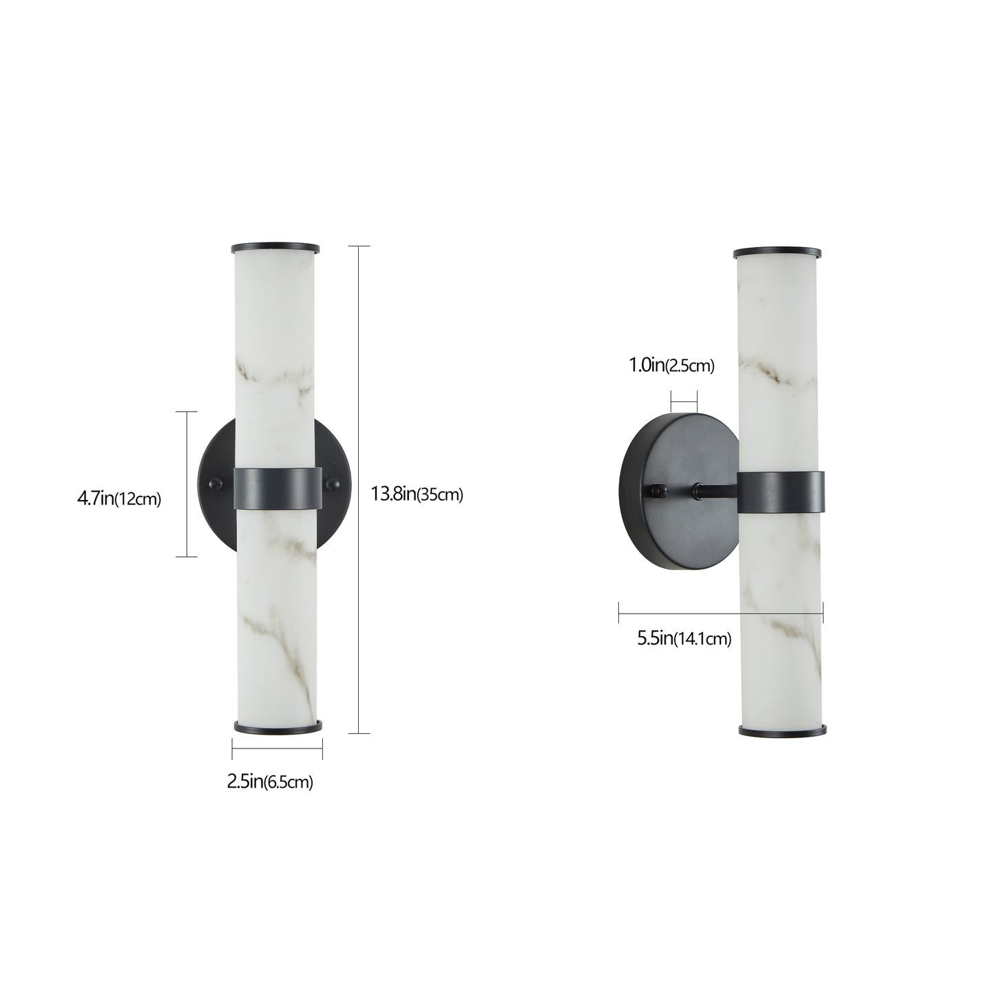 Luz Industrial Marble Texture Wall Light