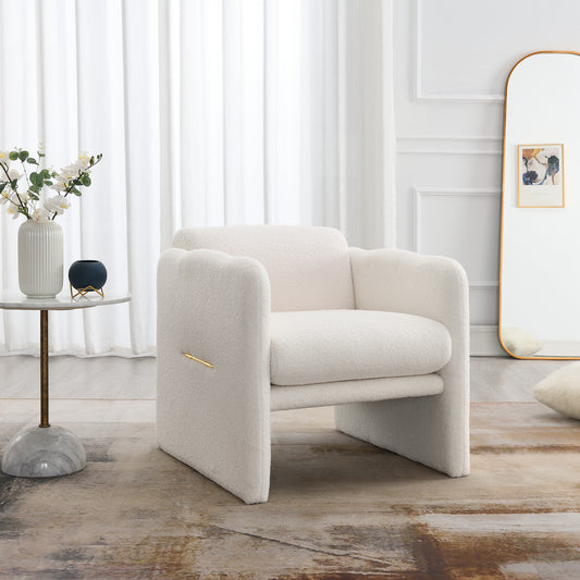 Fremont Contemporary Wave Arm Accent Chair