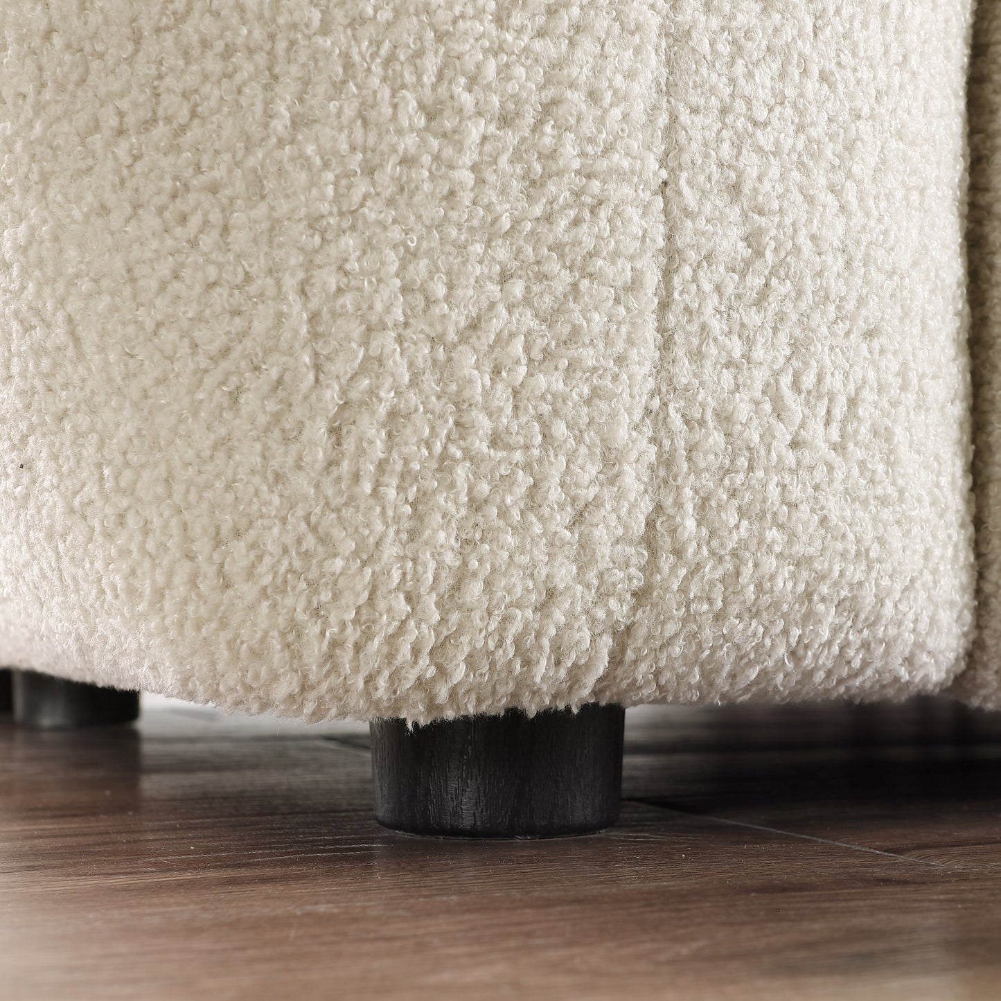 Niles Contemporary Marshmallow Boucle Sofa