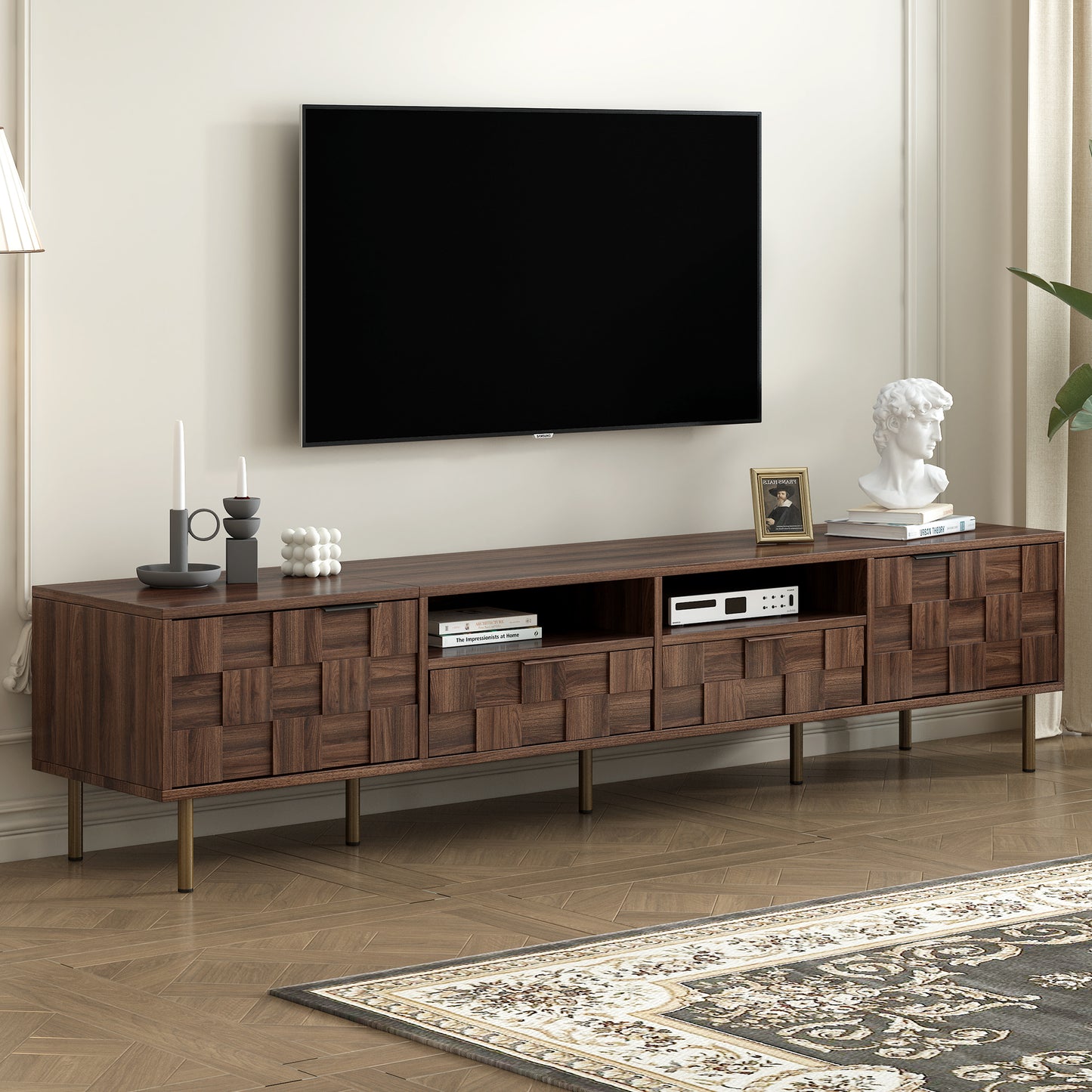 Justo Mid-Century Media Console Entertainment Center