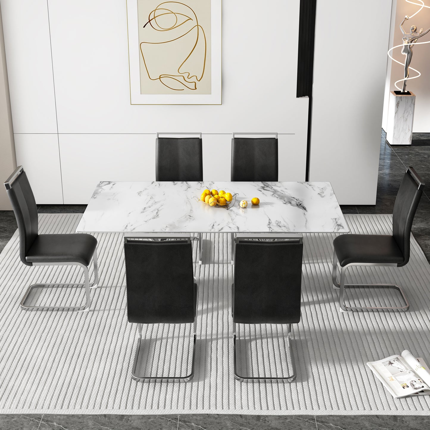 Emery Modern Glass Dining Table