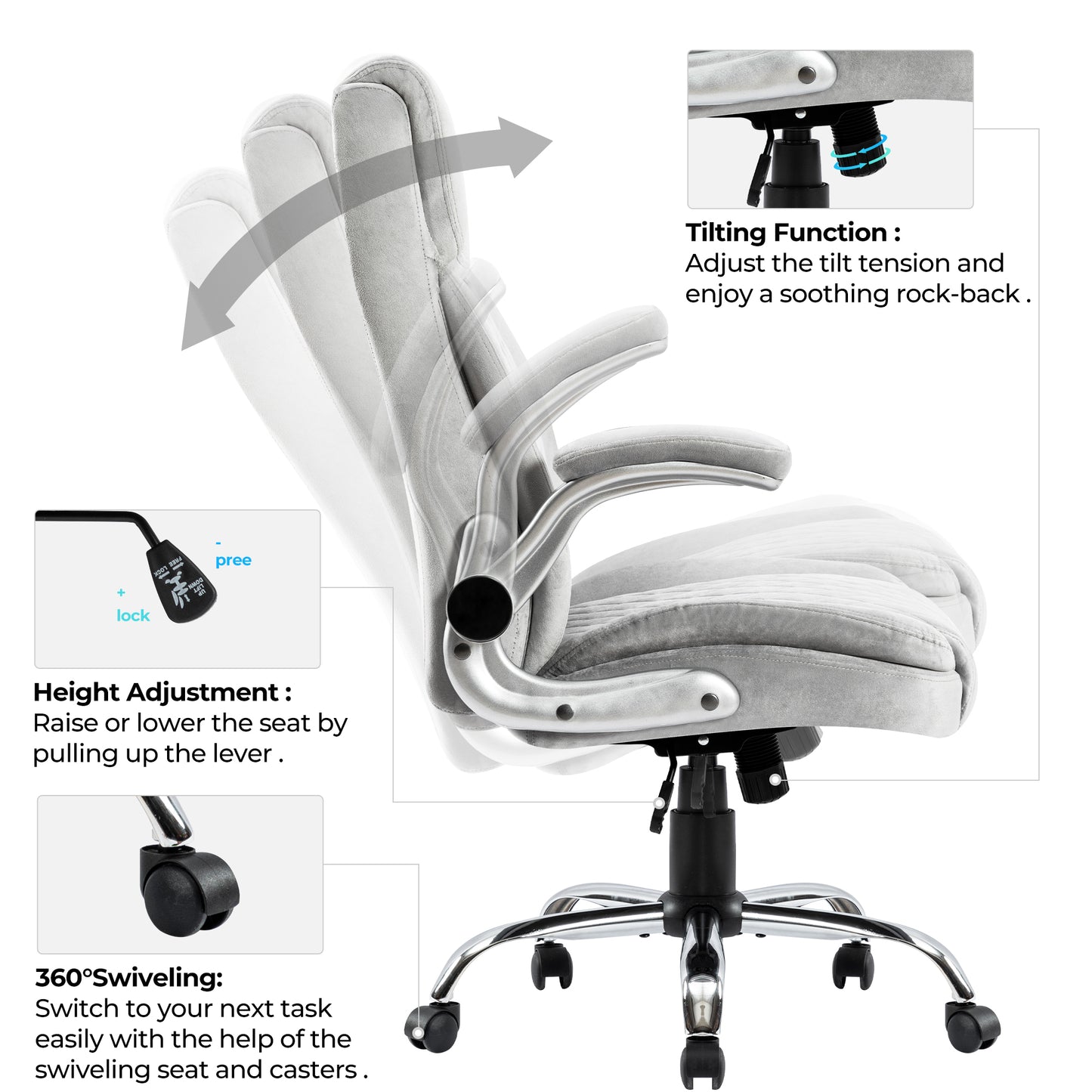 Oakridge Contemporary Swivel Executive Office Room Chair