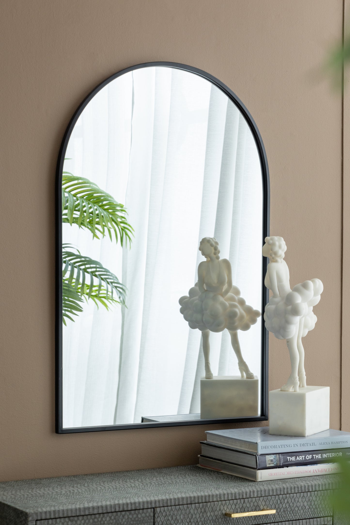 Ghivi Industrial Arched Metal Mirror