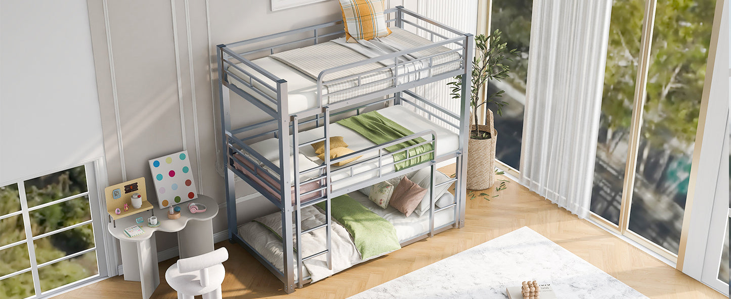 Irvington Industrial Metal Triple Bunk Bed