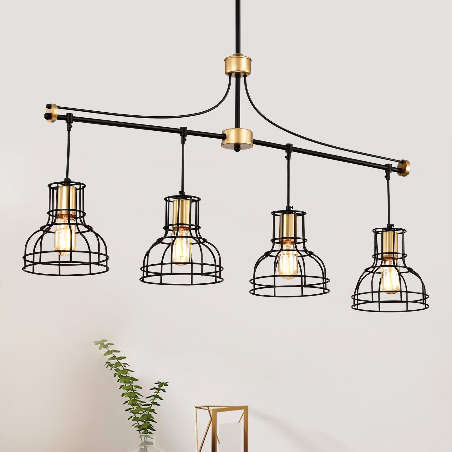 Jiron Industrial Farmhouse Linear Chandelier