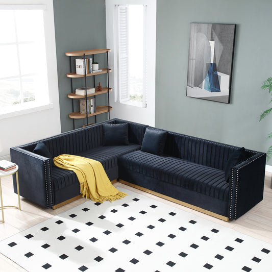 Amity Contemporary Emery Velvet Contemporary Sofa