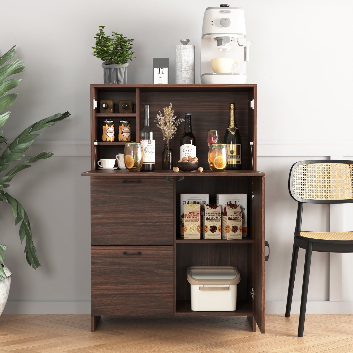 Kingsly Modern Foldable Desk Cabinet
