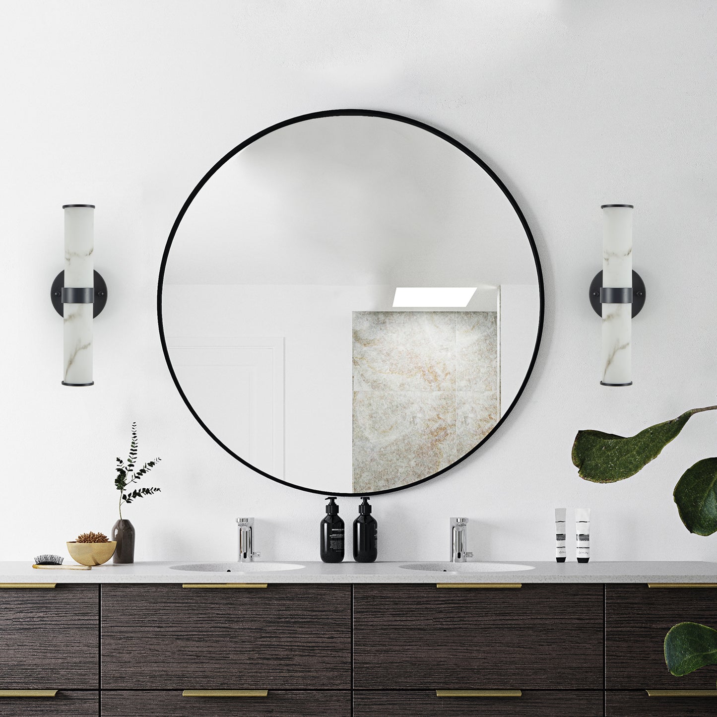 Luz Industrial Marble Texture Wall Light