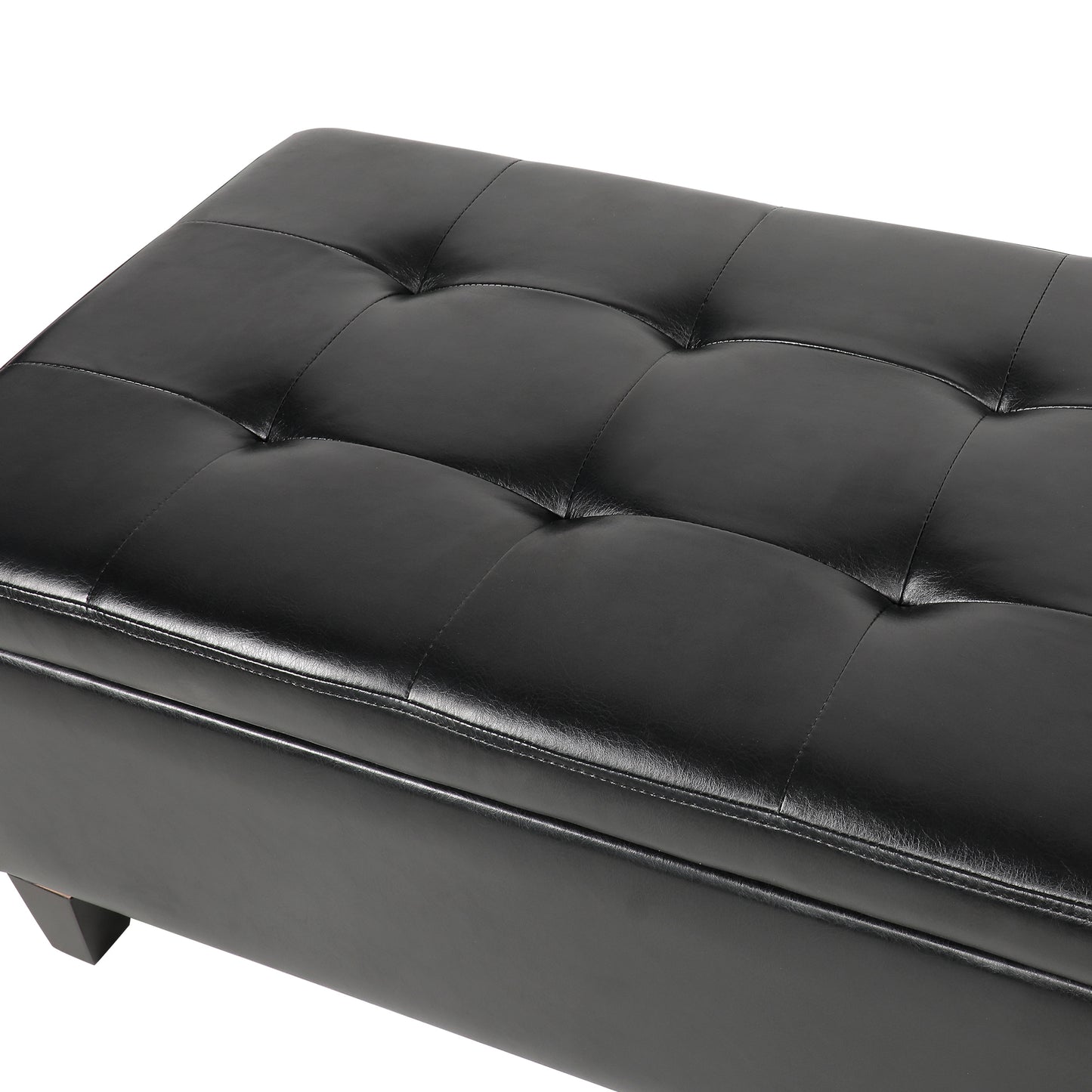 Justo Modern Faux Leather Ottoman