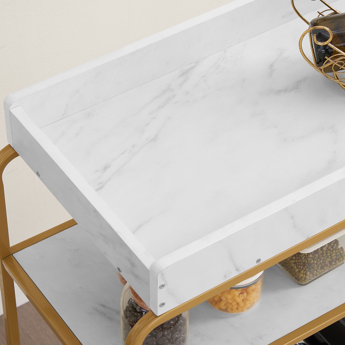 Emery Modern Retro Wine Serving Cart