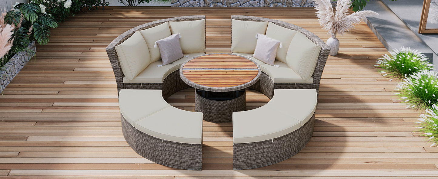 Justo Modern Patio Rattan Daybed